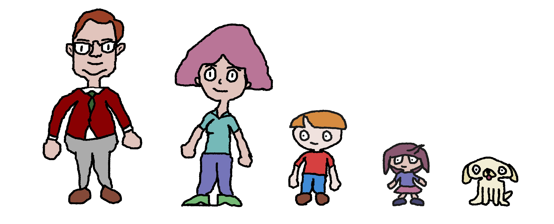 image of the Blasta family's pilot designs from a 1994 magazine article (digitally restored)